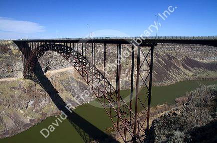 The I.B. Perrine Bridge spans the Snake River canyon at Twin Falls, Idaho, USA.