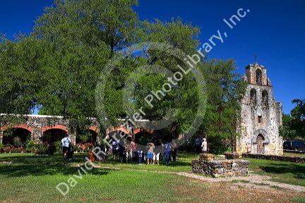 Mission Espada Church at the San Antonio Missions National Historical Park located in San Antonio, Texas, USA.