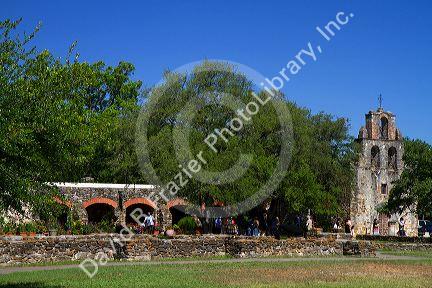 Mission Espada Church at the San Antonio Missions National Historical Park located in San Antonio, Texas, USA.