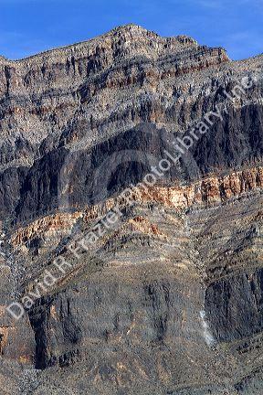 Strata rock along U.S. 93 northeast of Las Vegas, Nevada, USA.