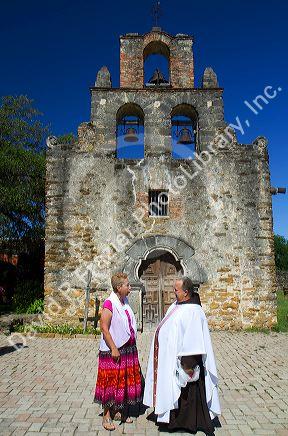 Mission Espada Church at the San Antonio Missions National Historical Park located in San Antonio, Texas, USA.