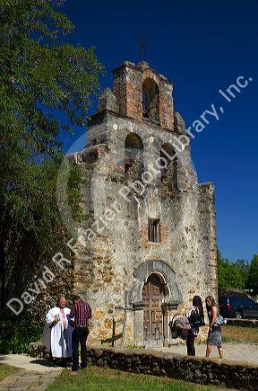 Mission Espada Church at the San Antonio Missions National Historical Park located in San Antonio, Texas, USA.