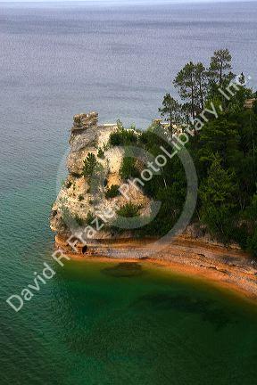 Miners' Castle at Pictured Rocks National Lakeshore located on the shore of Lake Superior in the Upper Peninsula of Michigan, USA.