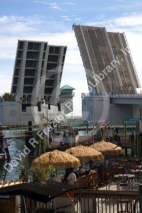 John's Pass Bridge is a twin-span drawbridge located at Madeira Beach, connecting it to Treasure Island, Florida, USA.
