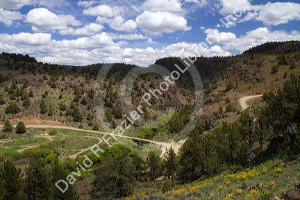 Scenic view along the Owyhee Uplands Backcountry Byway in Owyhee County, Idaho, USA.