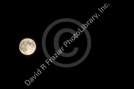 Full moon in the night sky.