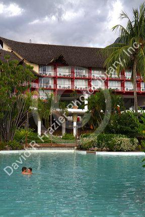 Meridien Hotel on the island of Tahiti, French Polynesia.