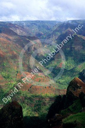 Waimea Canyon on the island of Kauai, Hawaii.