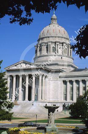 The capitol building in Jefferson City, Missouri.