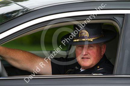 Idaho state police officer, Colonel Ralph Powell in Boise, Idaho, USA.