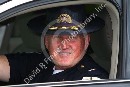 Idaho state police officer, Colonel Ralph Powell in Boise, Idaho, USA.