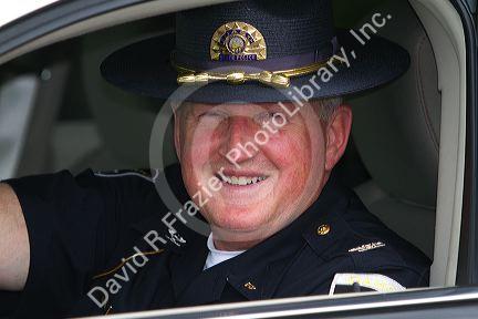 Idaho state police officer, Colonel Ralph Powell in Boise, Idaho, USA.