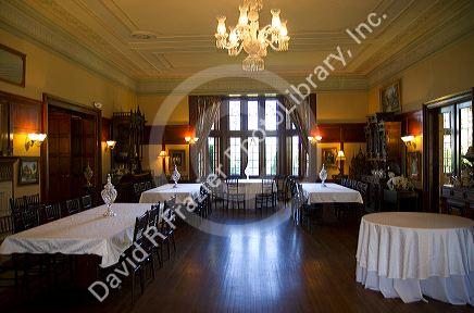 Interior of Thornewood Castle in Lakewood, Washington, USA.