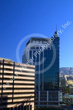 Zion Bank building in downtown Boise, Idaho, USA.