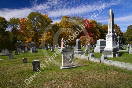 Rockingham Meeting House Cemetery in Rockingham, Vermont, USA.