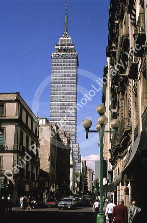 The fourty four story skyscraper, Latin American Tower in Mexico City, Mexico.