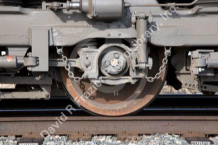 Locomotive iron wheel.
