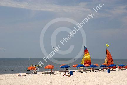 Beach scene at the Mississippi Gulf Coast near Biloxi.