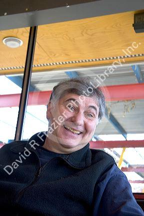 Middle aged man with big smile. MR