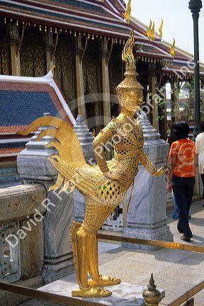 A statue at The Grand Palace in Bangkok, Thailand.