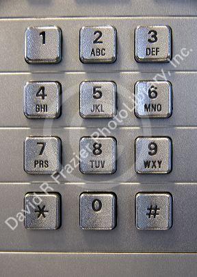 The numbered buttons on a touch tone telephone.