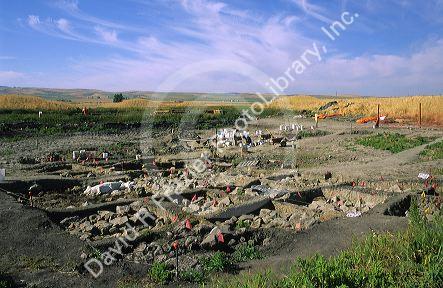 Archeological dig in Tolo Lake, Idaho.