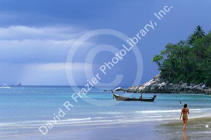 A beach scene at Phuket Island, Thailand.