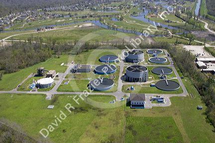 Sewage treatment plant near Gretna, Louisiana.