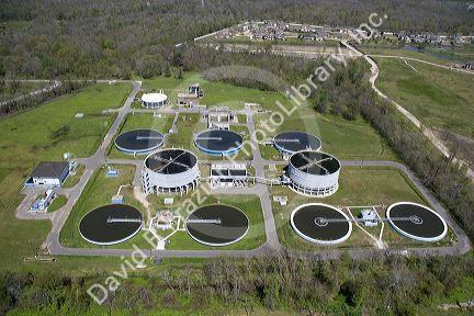 Sewage treatment plant near Gretna, Louisiana.
