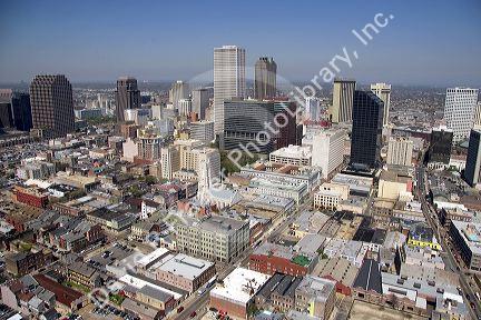 Aerial view of New Orleans, Louisiana.