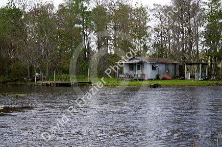 Swamp shacks in a bayou outside new Orleans, Louisiana.