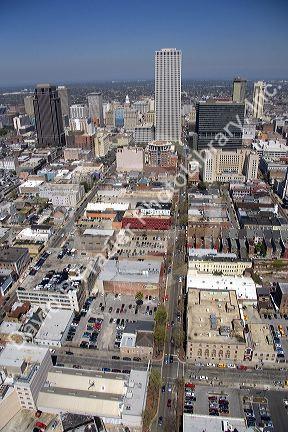 Aerial view of New Orleans, Louisiana.