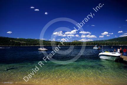Boats used for recreation on Redfish Lake, Idaho.