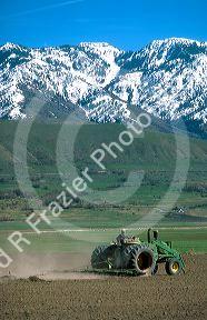 Spring tilling near Franklin, Idaho.