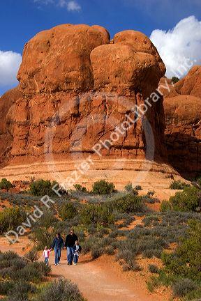 Rock formations at Arches National Park near Moab, Utah.