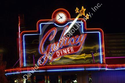 Neon sign on a diner in Boise, Idaho.