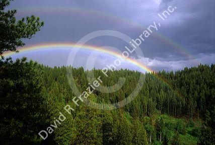 A double rainbow in the Idaho Central Mountains.