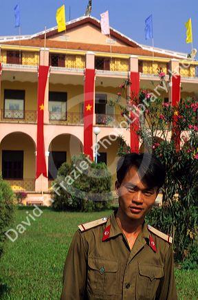 Vietnam soldier at Ho Chi Minh Museum, Saigon.