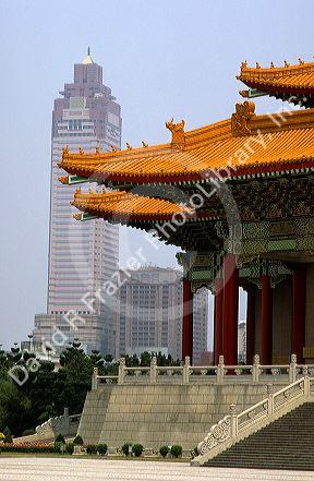 Sin Kuong tower with old style architecture in Taipei, Taiwan.