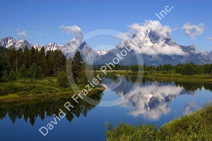 Teton National Park along the Snake River, Wyoming.
