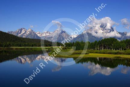 Teton National Park along the Snake River, Wyoming.