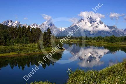 Teton National Park along the Snake River, Wyoming.