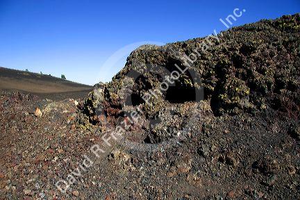 Rock formations of lava basalt at Craters of The Moon National Monument in Idaho.