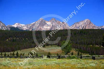 Sawtooth Mountains at Stanley Basin, Idaho.