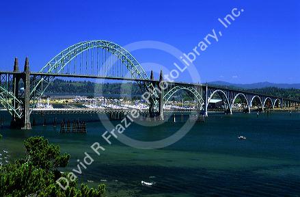 Yaquina Bay Bridge in Newport, Oregon.