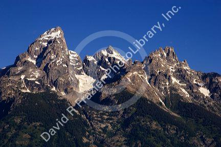 Rugged peaks of the Grand Teton Mountains, Wyoming.