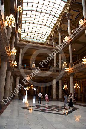 Interior of the Indiana capitol building at Indianapolis.