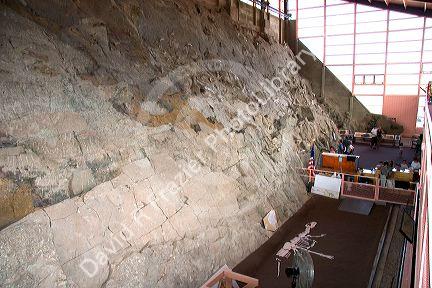 Fossil bone quarry at the Dinosaur National Monument at Vernal, Utah.