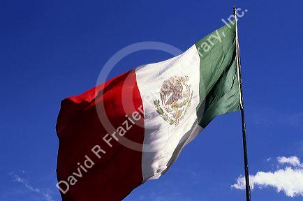 The National flag of Mexico.