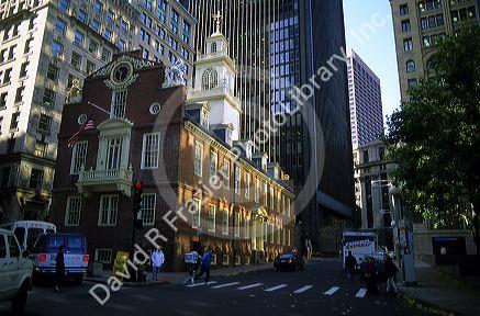The Old State House in Boston, Massachusetts.